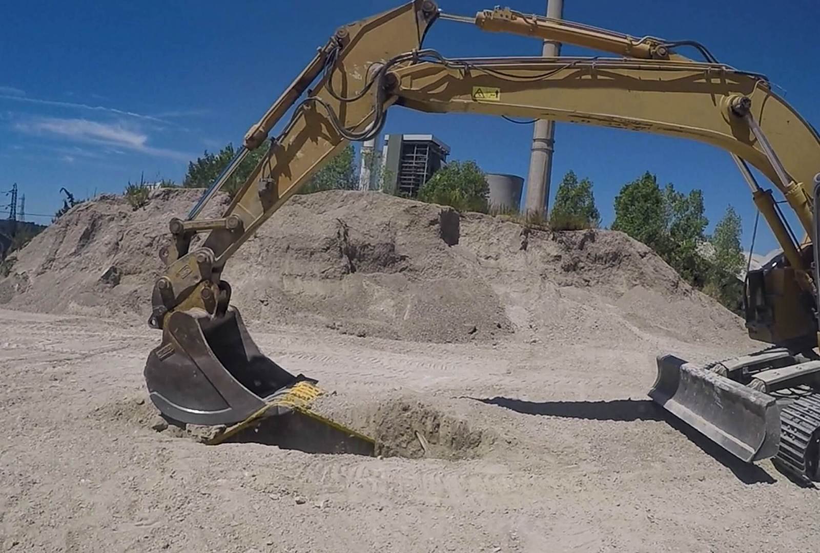 Malla de protección Overpipe frente a excavadora